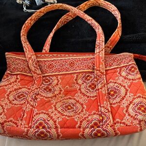 Vera Bradley Red and Orange Floral Tote
